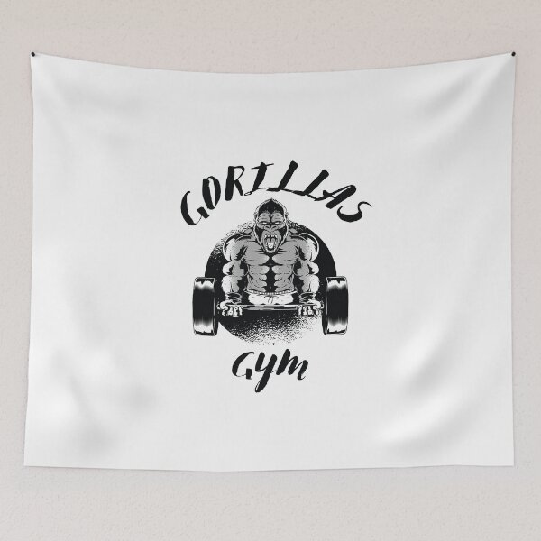Item preview, Gorillas Gym Fitness Bodybuilding Gorilla King Kong designed and sold by Bearded-Viking.