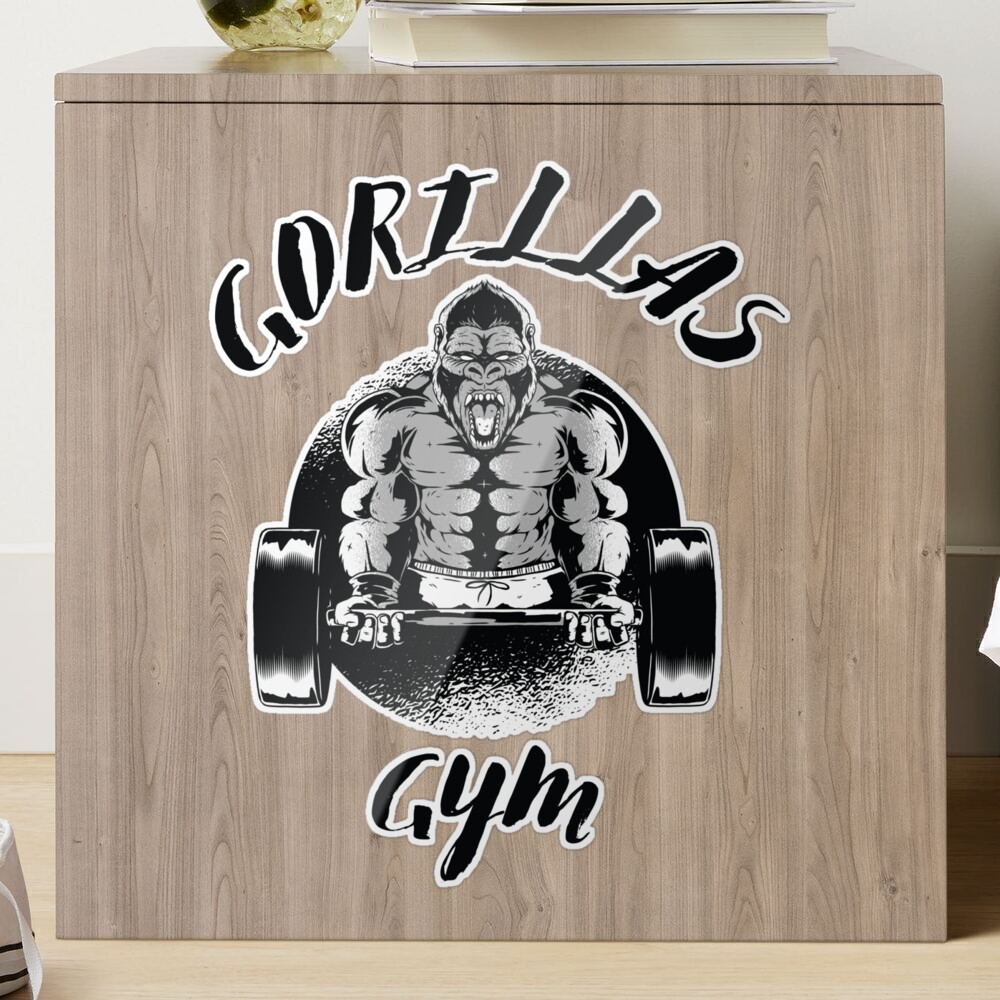 Gorilla Bodybuilder Gym Fitness Wall Decals Show Strong Strength