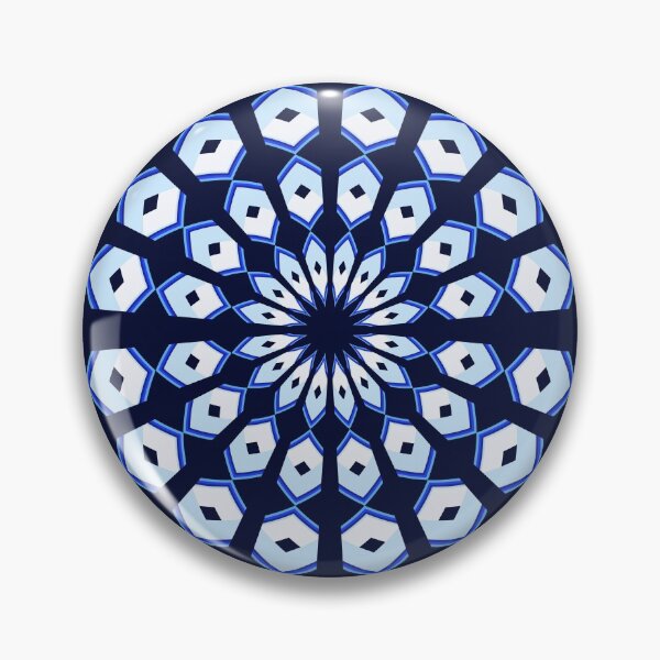 Item preview, Blue and White Circular Optical Illusion designed and sold by ckylin.