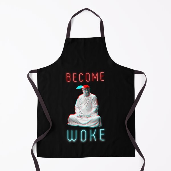 Item preview, BECOME WOKE Trump meditating with neon lights designed and sold by Sabrinaski.