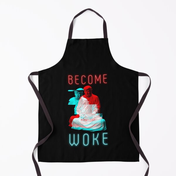 Item preview, BECOME WOKE Trump meditating with neon lights designed and sold by Sabrinaski.