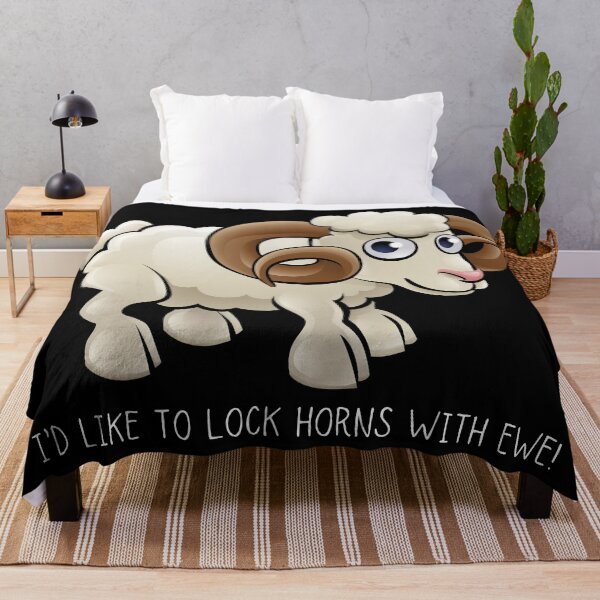 Item preview, I'd like to lock horns with ewe. (I'd like to lock horns with you). Funny sheep pun. designed and sold by JellyBeenzz.