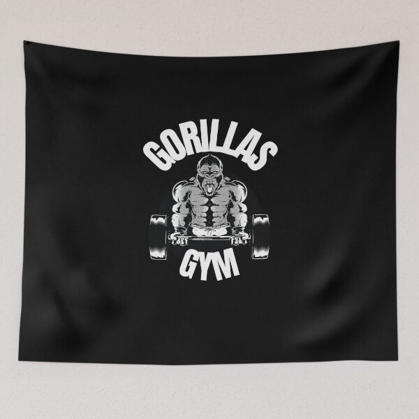 Item preview, Gorillas Gym Fitness Bodybuilding Gorilla King Kong designed and sold by Bearded-Viking.