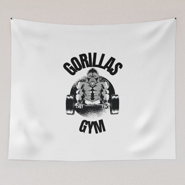 Item preview, Gorillas Gym Fitness Bodybuilding Gorilla King Kong designed and sold by Bearded-Viking.
