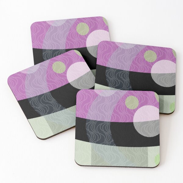 Item preview, Many Moons Flat Colour Abstract Black Purple Blue Green Abstract Art designed and sold by Jenny Meehan Art Prints and Patterns  .