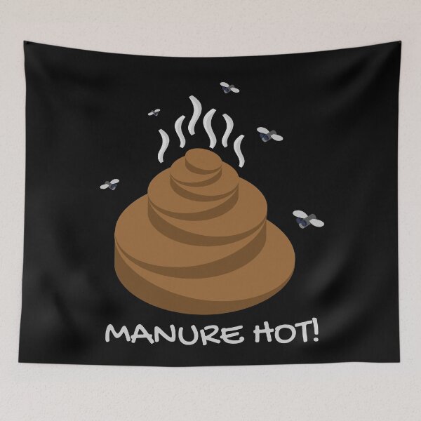 Item preview, Manure hot! (Man, you're hot!). Funny farming pun, chat up line. designed and sold by JellyBeenzz.
