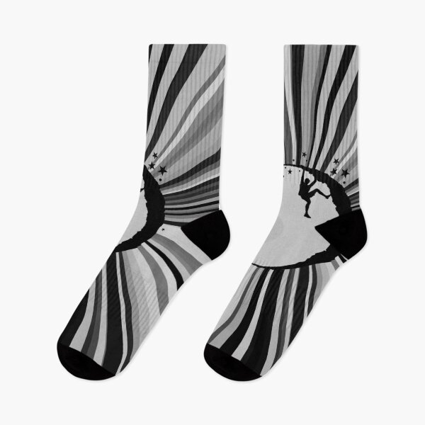 Item preview, Climbing gift retro climber in black and white - bouldering and mountaineering designed and sold by MadandMean.