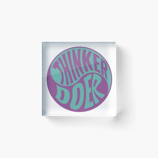 Item preview, THINKER vs DOER Yin Yang green designed and sold by SVGWBA.