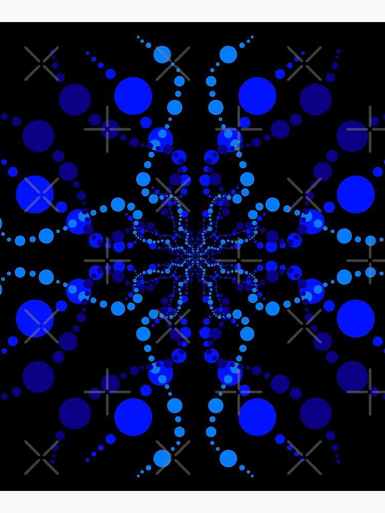 Blue Zen Vibes Kaleidoscope Art by that5280lady