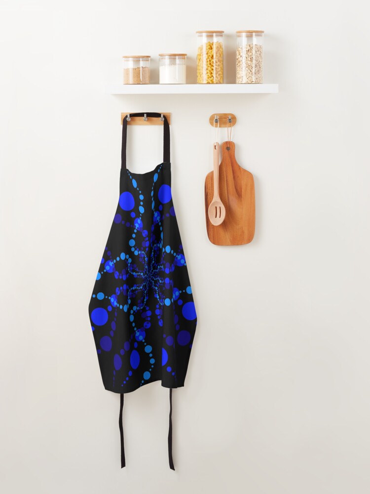 Alternate view of Blue Zen Vibes Kaleidoscope Art Apron