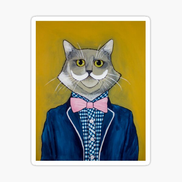 Hipster Cat Sticker