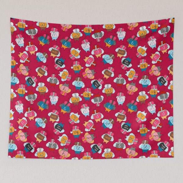 Item preview, Cute Drosophila Melanogaster mutants on Burgundy designed and sold by fogoosherie.