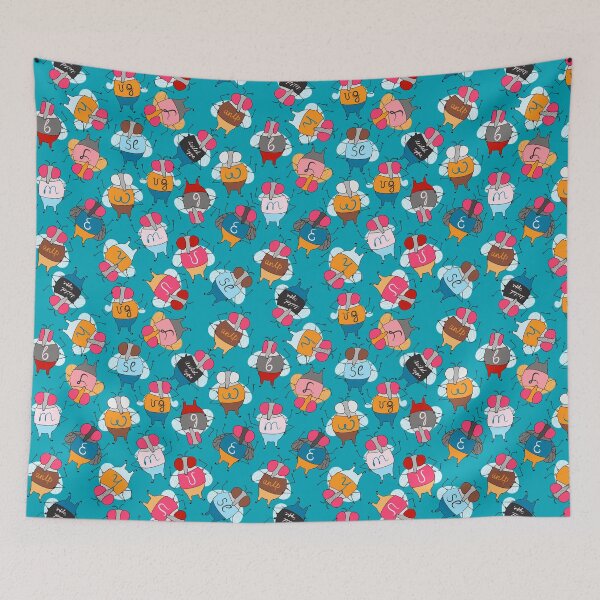 Item preview, Cute Drosophila Melanogaster mutants on Turquoise designed and sold by fogoosherie.
