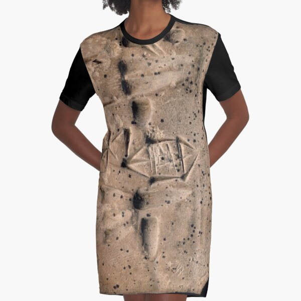 Proto-Elamite (ca. 3100-2900 BC) Clay Tablet, Language Undetermined Graphic T-Shirt Dress