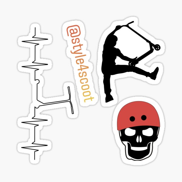 Schädel im roten Helm Sticker