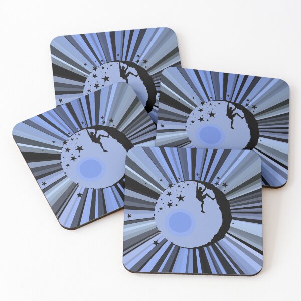 Item preview, Climber blue retro design - bouldering designed and sold by MadandMean.