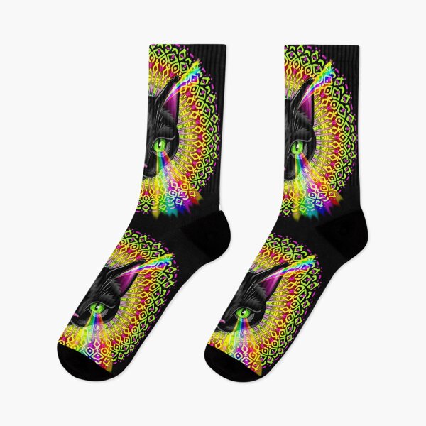 Item preview, Cat Mandala Rainbow Surreal Art designed and sold by BluedarkArt.