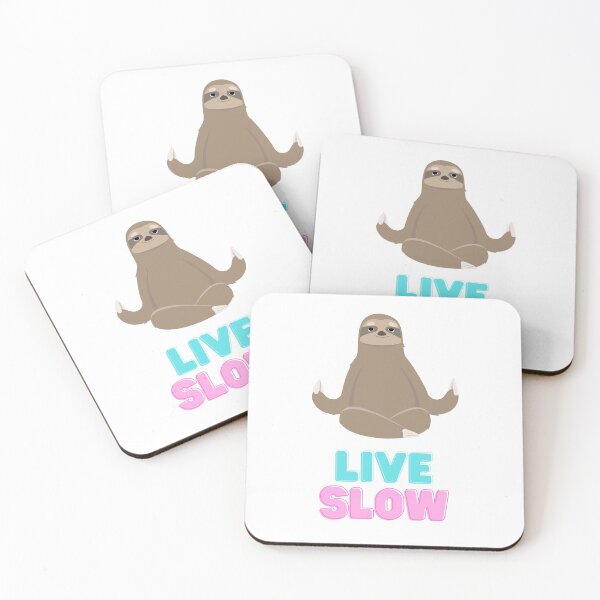 Item preview, Live Slow Zen Sloth designed and sold by ToastyBopShop.