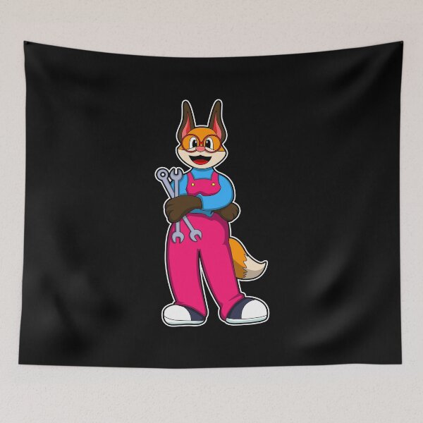Item preview, Fox as Craftsman with Tools designed and sold by Snabdesign84.