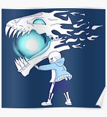 Undertale - Sans and Gasterblaster Poster