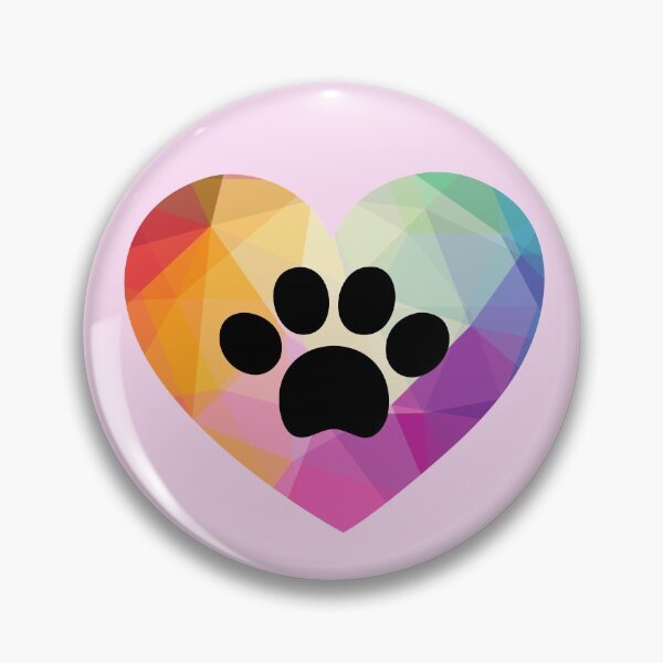 Item preview, Big colorful heart paw designed and sold by fluffyfriends.