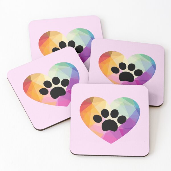 Item preview, Big colorful heart paw designed and sold by fluffyfriends.
