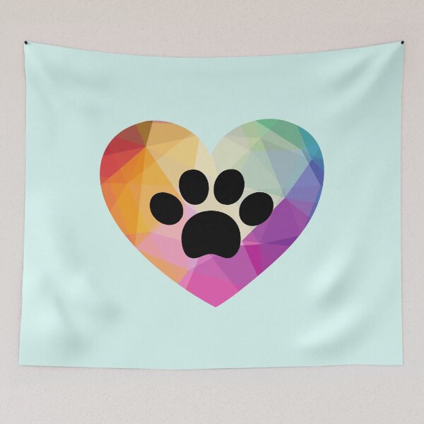 Item preview, Big colorful heart paw designed and sold by fluffyfriends.