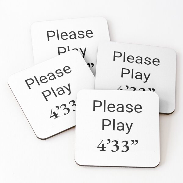 Item preview, Please Play 4'33" designed and sold by ThingsForFun.