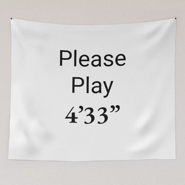 Item preview, Please Play 4'33" designed and sold by ThingsForFun.