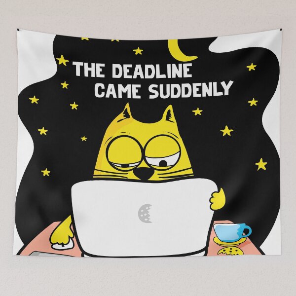 Item preview, Drawings about the cat. The deadline came suddenly. designed and sold by frail.