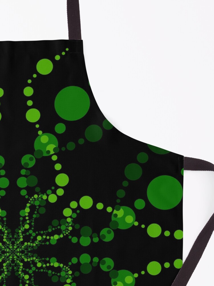 Alternate view of Green Zen Vibes Kaleidoscope Art Apron