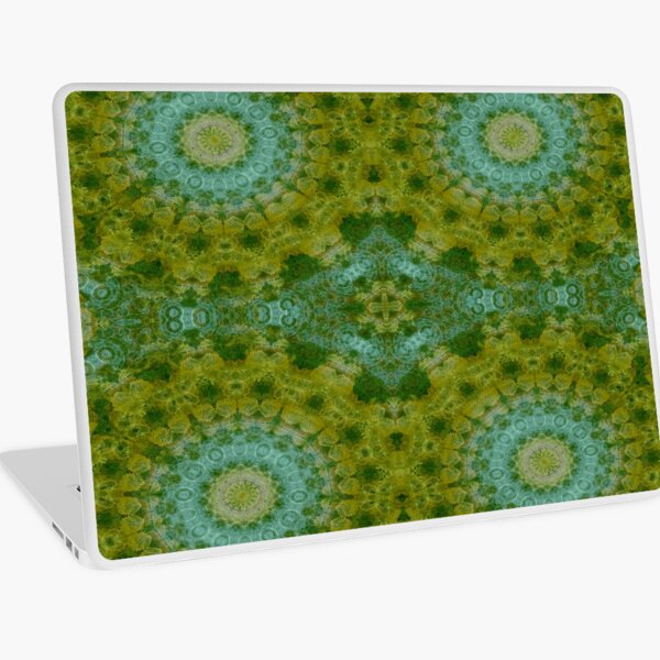 High blue Retro Granny circle Laptop Skin