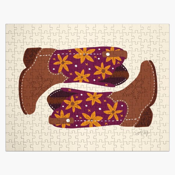 Artikel-Vorschau von Cowgirl Stiefel - Fuchsia & Orange, designt und verkauft von Cat Coquillette.