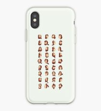 ARMENIAN BEARD ALPHABET ILLUSTRATIVE TYPOGRAPHY iPhone Case