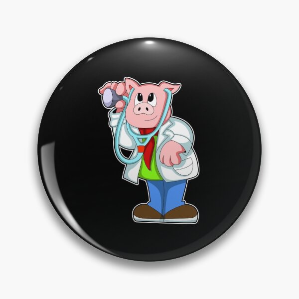 Item preview, Pig as Doctor with Stethoscope designed and sold by Snabdesign84.