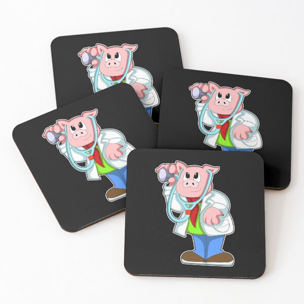 Item preview, Pig as Doctor with Stethoscope designed and sold by Snabdesign84.