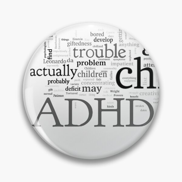 Item preview, ADHD Gifted Word Map ADHD raise awareness designed and sold by WearWolfDesigns.