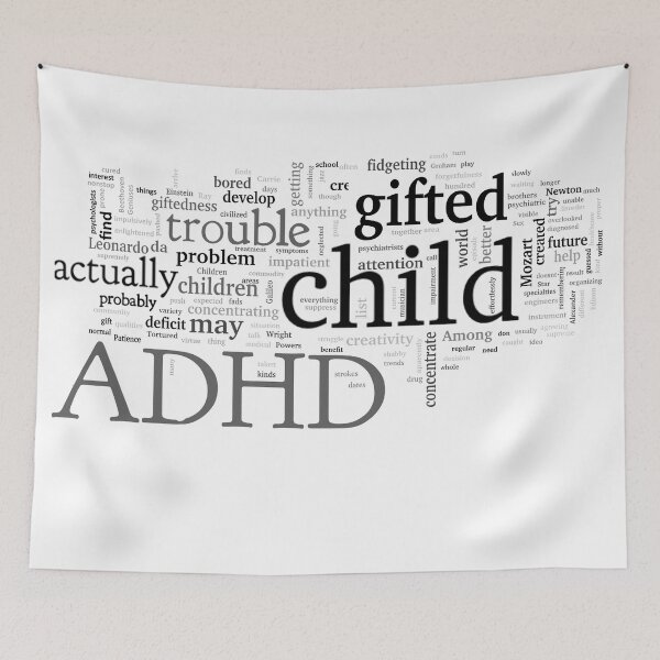 Item preview, ADHD Gifted Word Map ADHD raise awareness designed and sold by WearWolfDesigns.