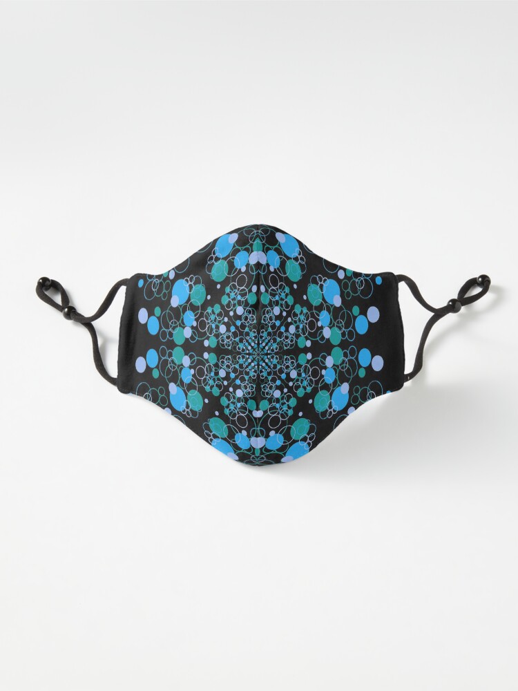 Alternate view of Blue Ocean Wave Symmetrical Vibes Mask