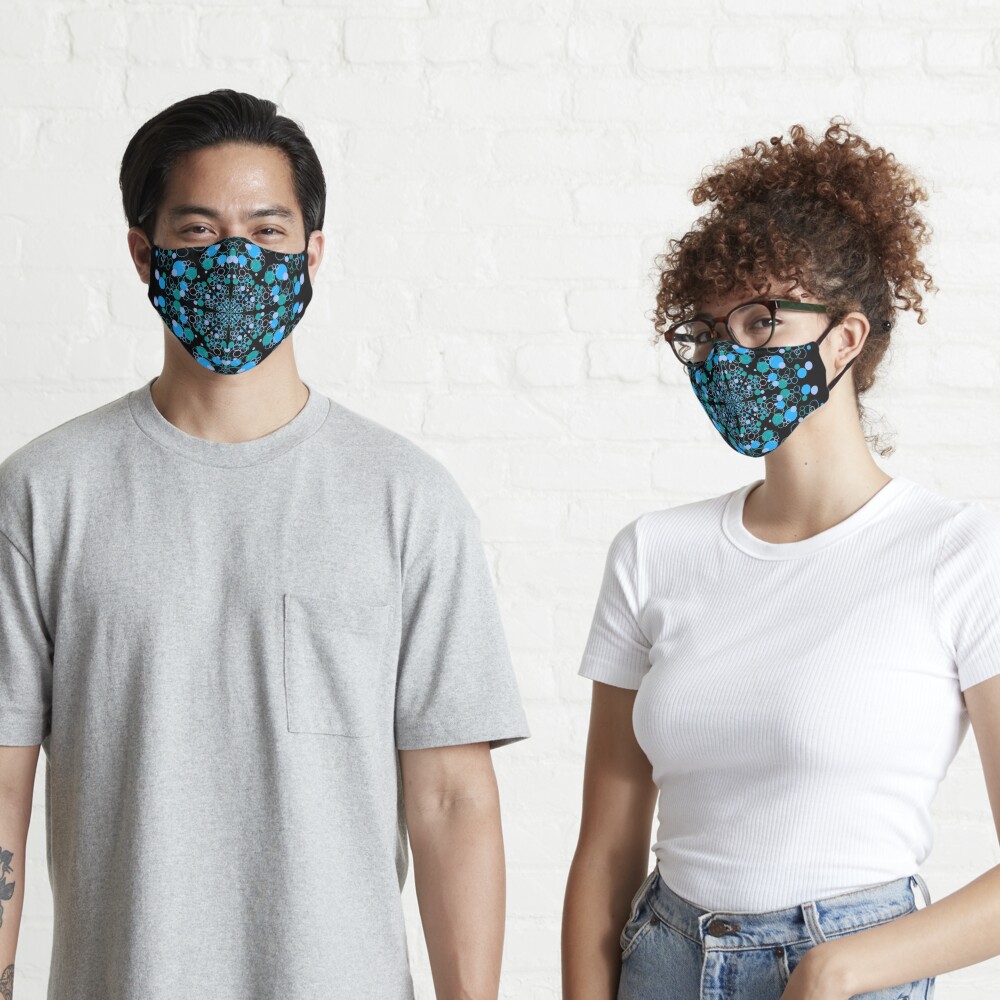 Blue Ocean Wave Symmetrical Vibes Mask