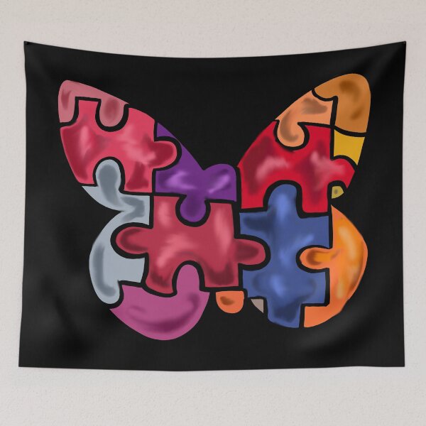 Item preview, Autism awareness puzzle butterfly  designed and sold by lucky-fern.