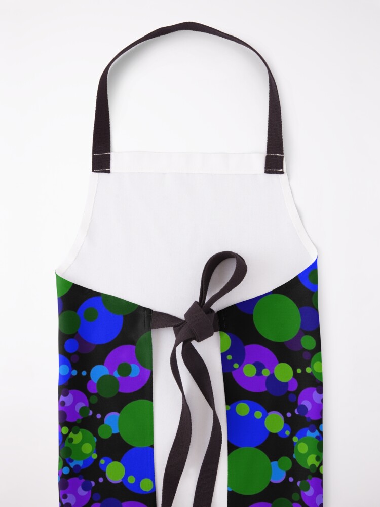Alternate view of Blue Green Purple Zen Vibes Kaleidoscope Art Apron