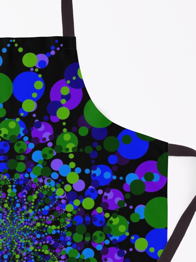 Alternate view of Blue Green Purple Zen Vibes Kaleidoscope Art Apron