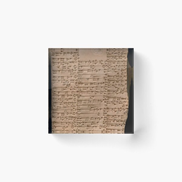Clay Tablet, Period: Ur III (ca. 2100-2000 BC)  Acrylic Block