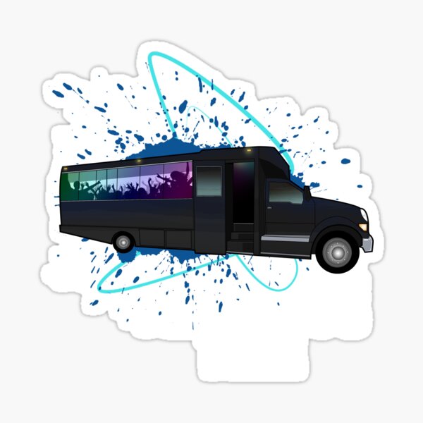 Party Bus Time Sticker
