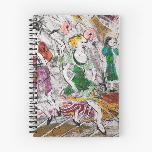 Item preview, Crazy dance, happy days, dancing woman,pink flowers designed and sold by NessArtByEwa.