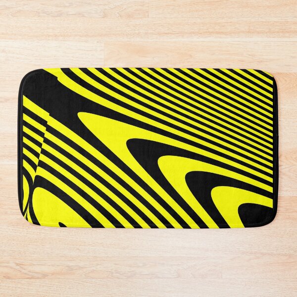 Item preview, Black and Yellow Brave Swirl Smooth Square Agitation designed and sold by Kay Patterson.
