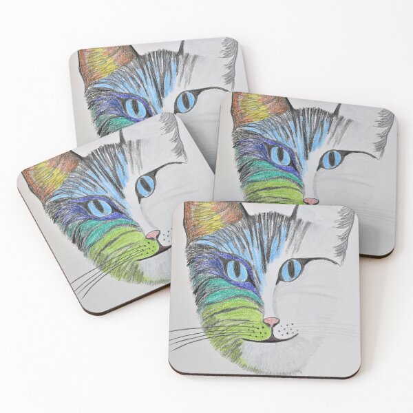 Item preview, colored cat designed and sold by AliceWolfgang.
