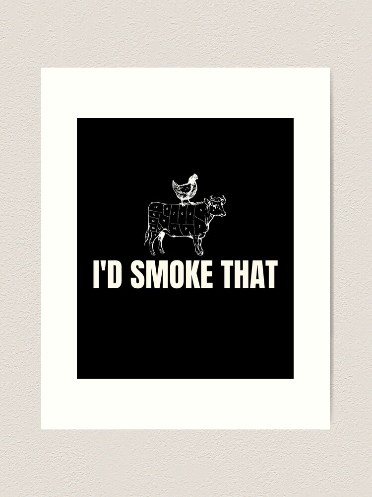 d Smoke That Vintage Meat Smoker Gift Funny BBQ Pitmasters - Pitmaster Bbq  - Posters and Art Prints
