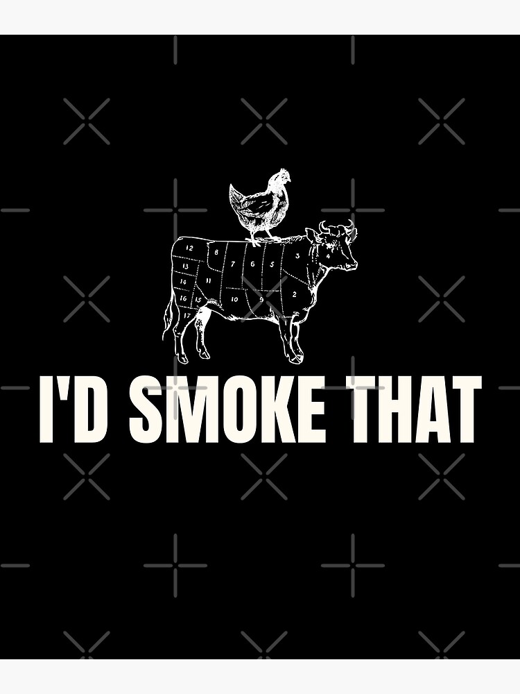 d Smoke That Vintage Meat Smoker Gift Funny BBQ Pitmasters - Pitmaster Bbq  - Posters and Art Prints